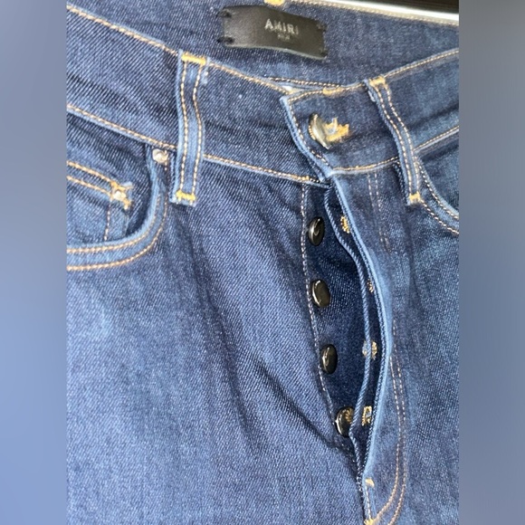 Amiri stack nwot raw denim beautiful 30w 34.5”ins rip rhq - Picture 7 of 15